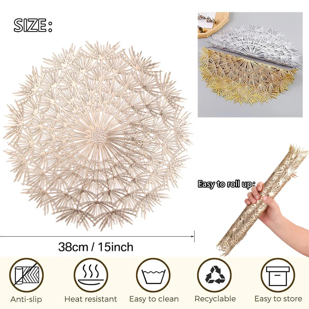 round-pvc-leaf-design-placemats
