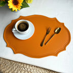 Irregular Faux Leather Placemats Set for Dining Table, 1–6 Pcs
