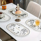 floral-pu-leather-dining-placemats