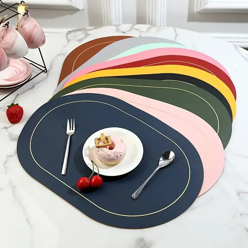Round dining table placemat set for home