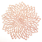 Round PVC placemats arranged for an elegant table setting