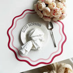 Flower-shaped placemat for dining table decor