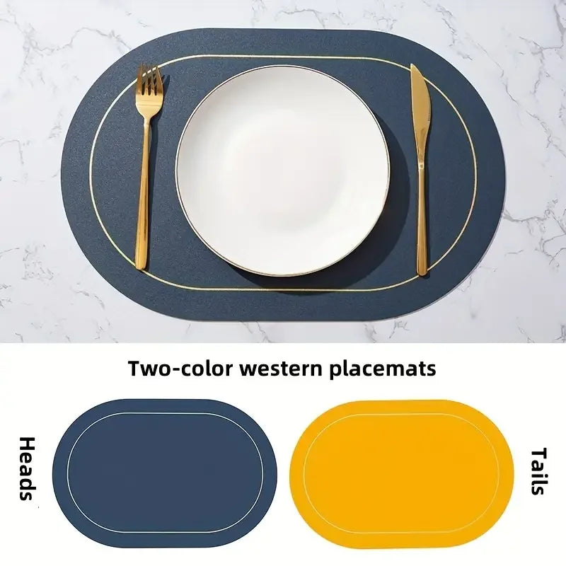 Gold round placemat for elegant table setting