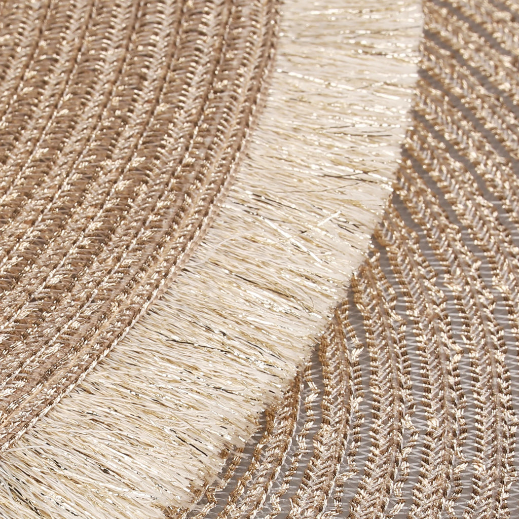 Round placemats for holiday dining table