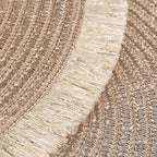 Round placemats for holiday dining table