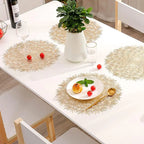 Leaf design placemat for wedding table decor