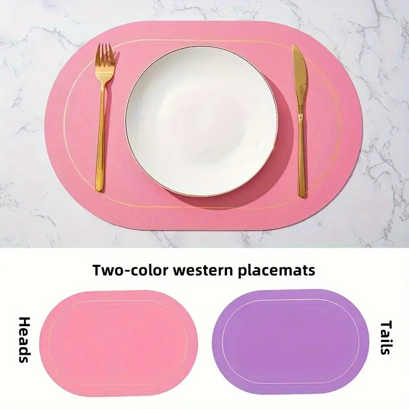 Hollow-out floral PVC placemat for dining