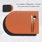 Washable leather placemats for dining table
