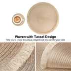 Modern farmhouse braided table placemat