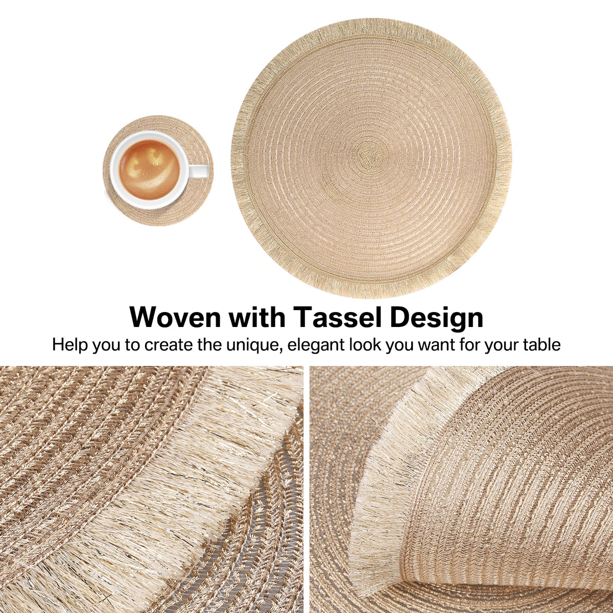 Modern farmhouse braided table placemat