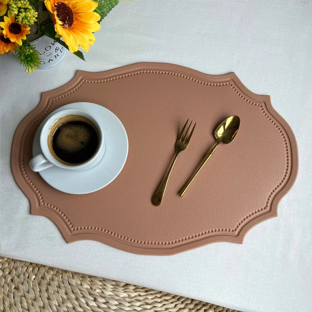 Modern PU placemat for a kitchen dining table