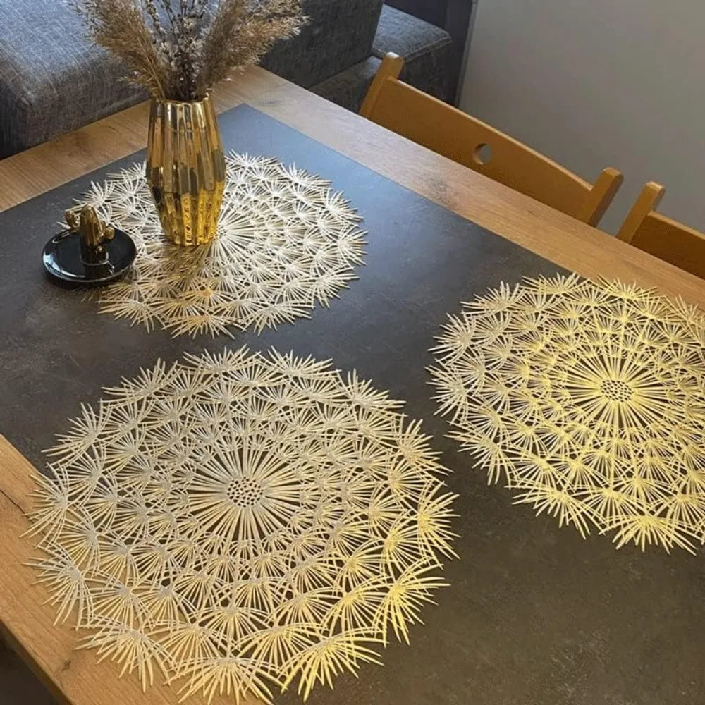  Non-slip round placemat for dining table