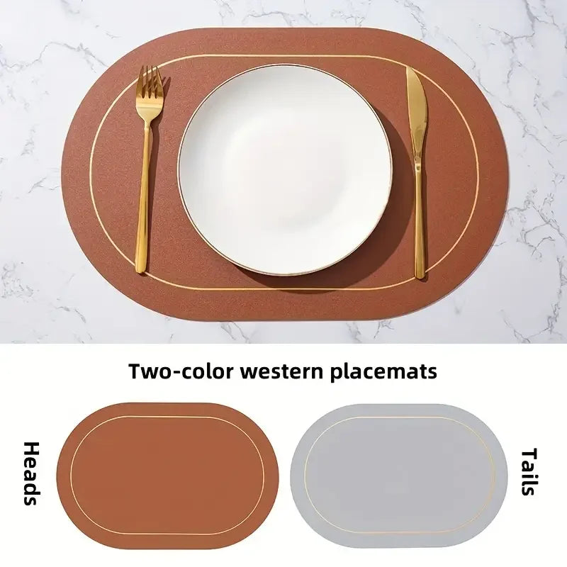 Nordic style PU leather table mat
