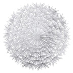 Silver round PVC placemat with leaf design