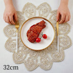 Woven polyester placemat for dining table